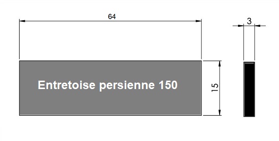 Pack 10 entretoises - lames 150mm