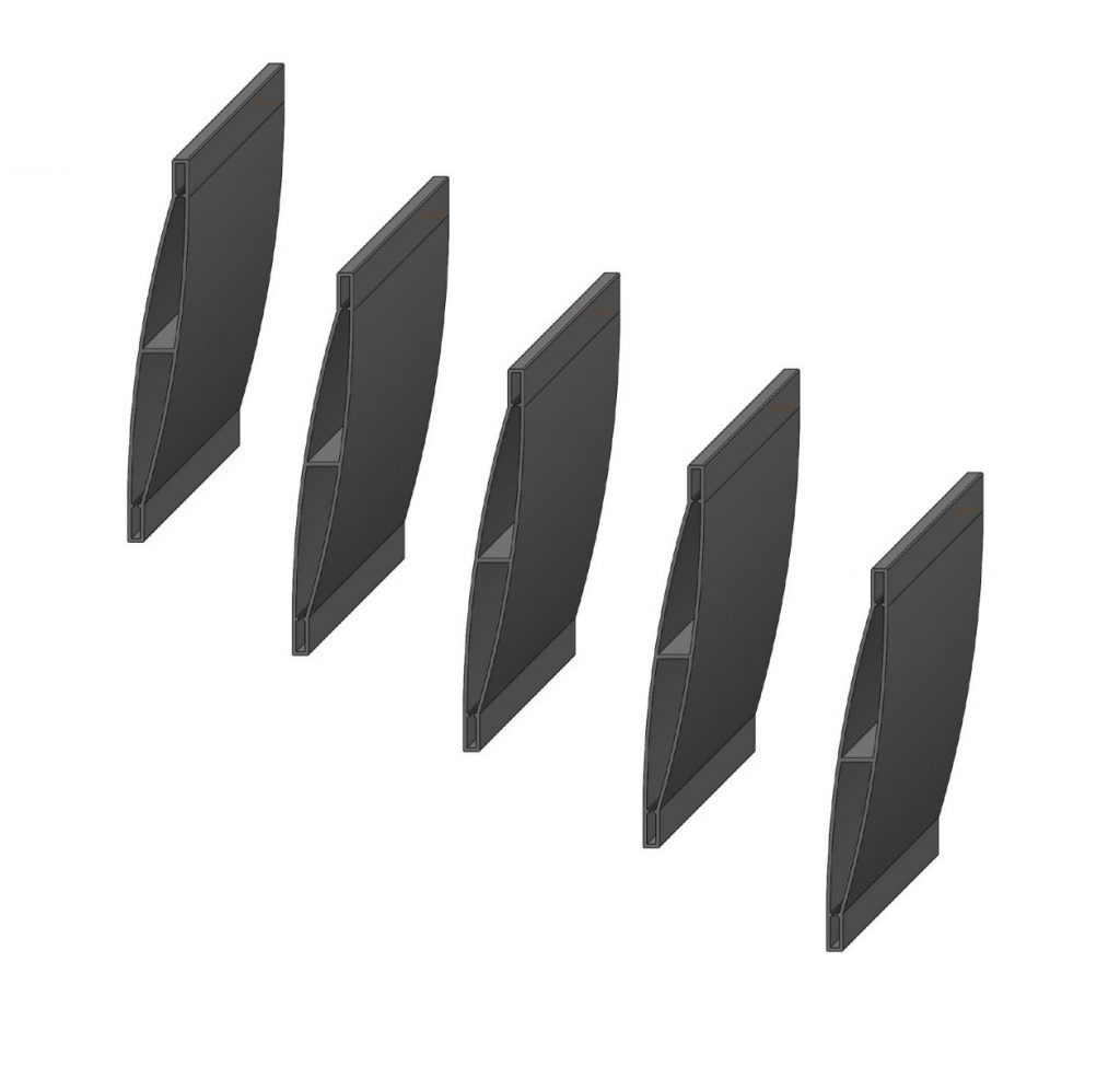 Pack 5 lames persiennes - 125mm - lg 1800mm